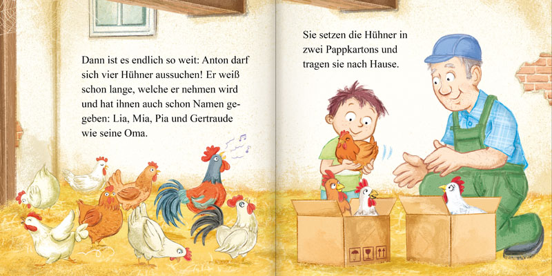 Innenseite »Antons Hühner«